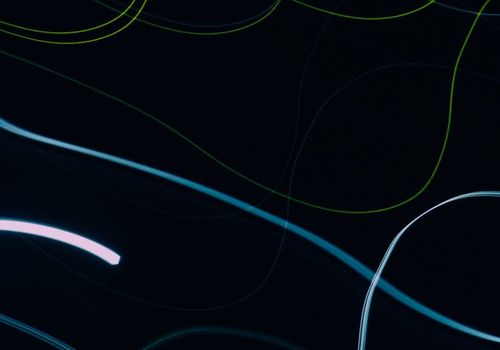 Abstract neon glowing lines and shapes